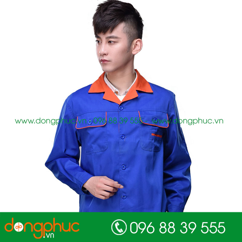 Mẫu bảo hộ màu xanh bích phối cam